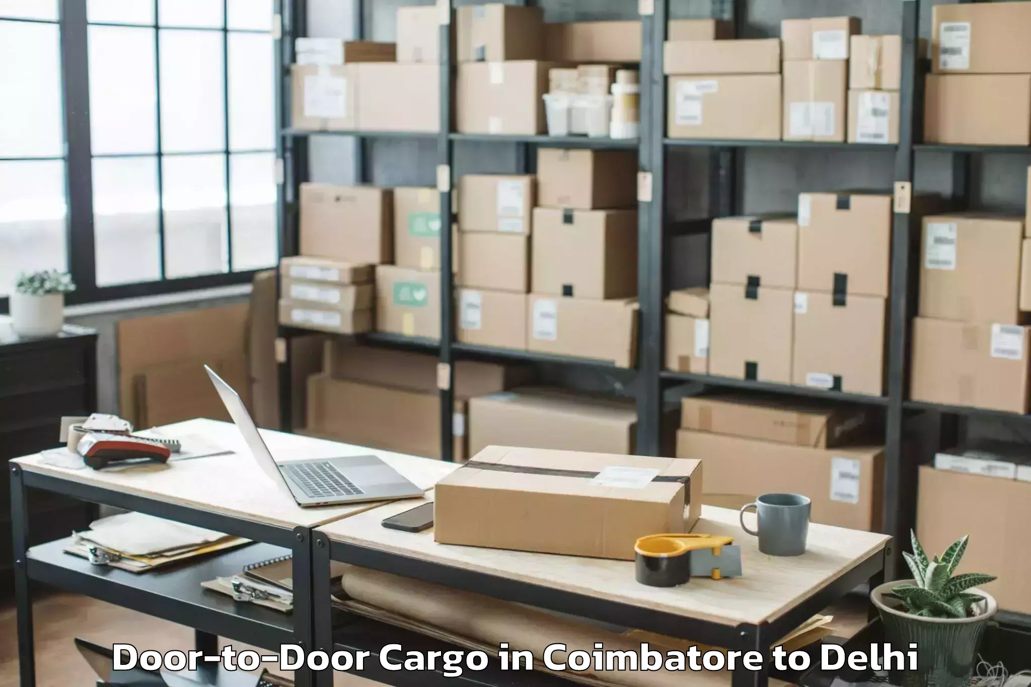 Affordable Coimbatore to Badarpur Door To Door Cargo